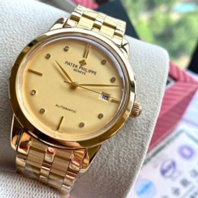 PATEK PHILIPPE  9015  Automatic Movement  Steel  Style Gold 40mm Watch
